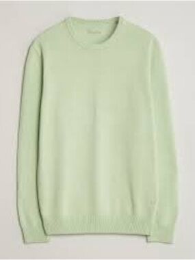 Hudson North| Honeydew Green 100% Cotton Crewneck Sweater Sz L